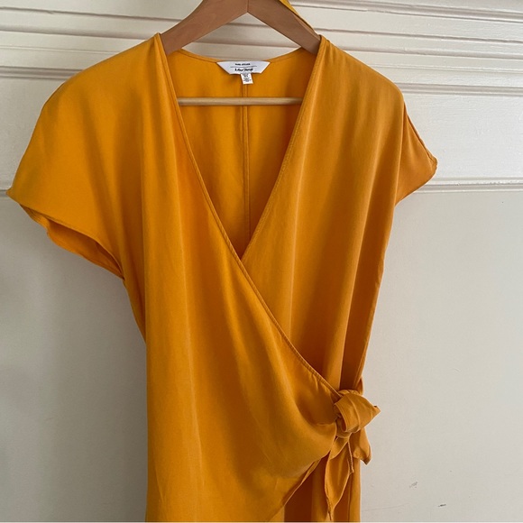 & Other Stories Midi Dress- Gold/ Yellow- Size 8 - Picture 5 of 6